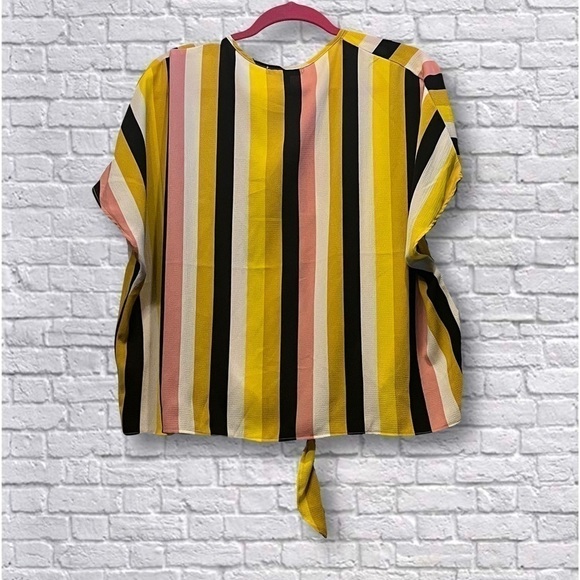 Good Luck Gem - Striped Tie Front Blouse - Picture 2 of 3